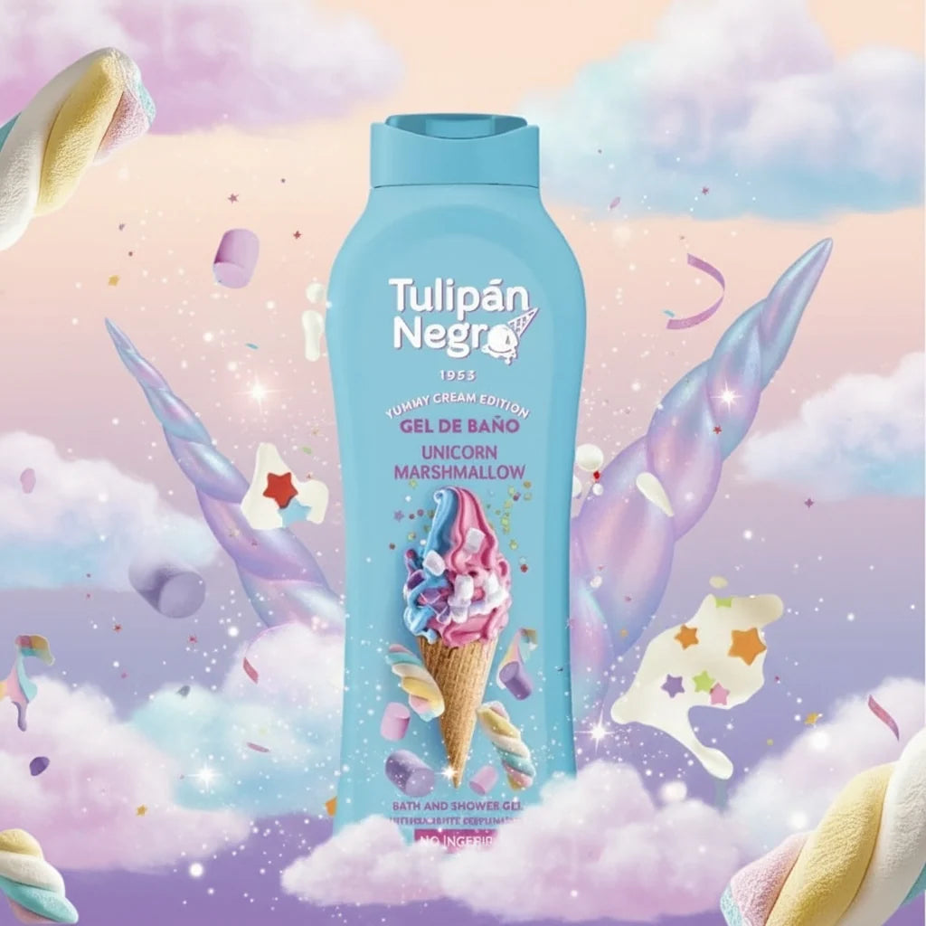 Gel Douche Unicorn Marshmallow Tulipán Negro 650ml