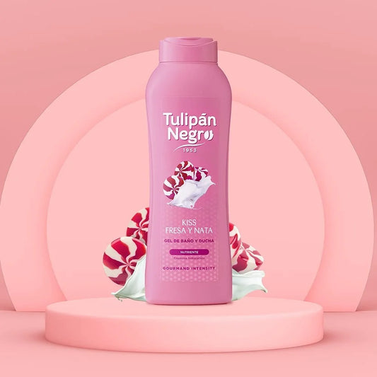 Gel Douche Kiss Fraise & Chantilly Tulipán Negro 650ml
