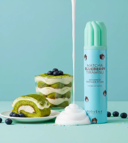 Mousse Douche Fouettée Matcha Blueberry Tiramisu Biovène Barcelona 250ml
